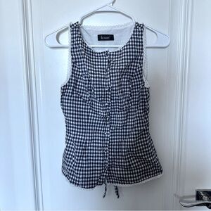 Kourt (Few moda) - Micah Black and White Gingham Women's Top